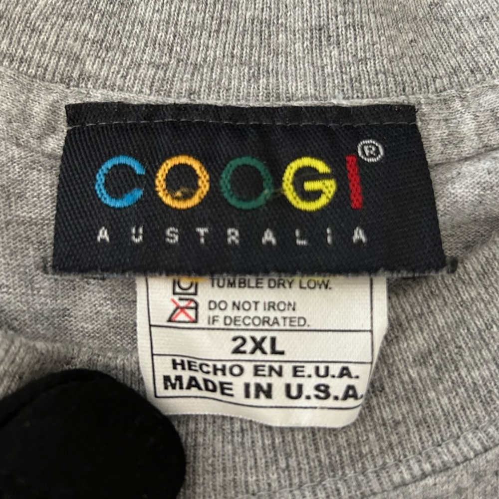 Vintage COOGI Australia USA Made Heather Rainbow Multi Logo Tee Unisex 9… - Picture 4 of 12